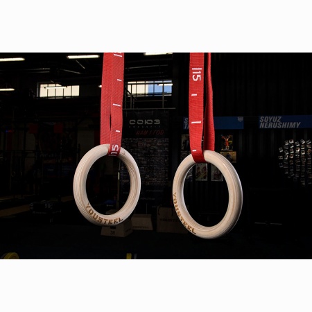 Купить Кольца гимнастические 32 мм красные стропы в Благовещенске 
