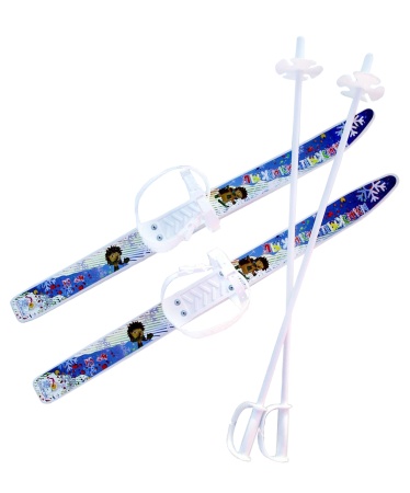 Купить Комплект лыжный детский Лыжики-пыжики с палками в Благовещенске 